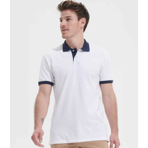 SOL'S Prince Contrast Cotton Piqué Polo Shirt