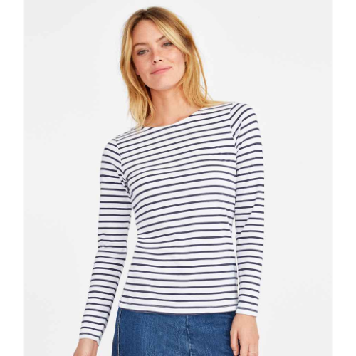 SOL'S Ladies Marine Long Sleeve Striped T-Shirt