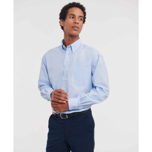 Russell Collection Long Sleeve Easy Care Oxford Shirt