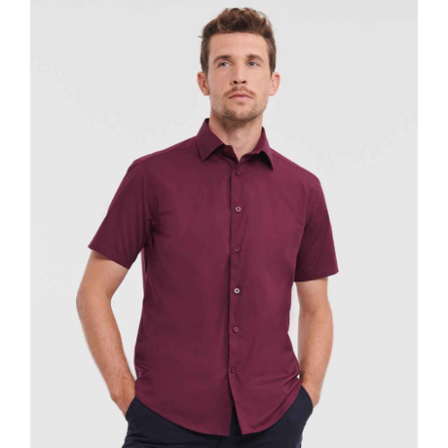 Russell Collection Short Sleeve Easy Care Fitted Shirt