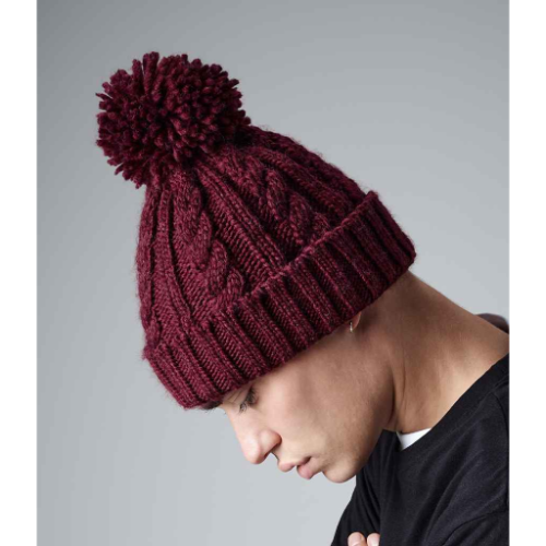 Beechfield Cable Knit Melange Beanie