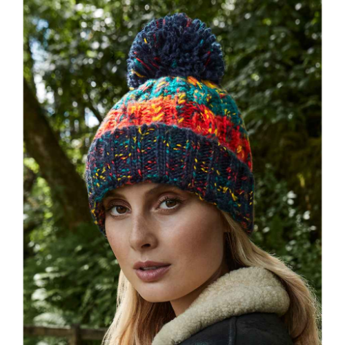 Beechfield Corkscrew Pom Pom Beanie