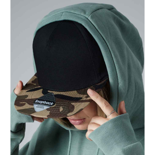 Beechfield Camo Snapback Cap