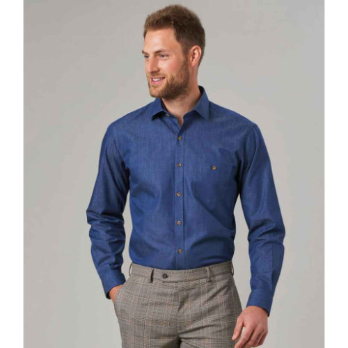 Brook Taverner Jasper Long Sleeve Chambray Shirt