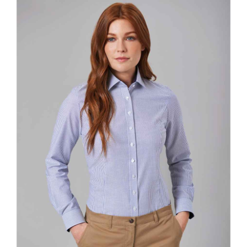 Brook Taverner Ladies Mirabel Long Sleeve Stretch Oxford Shirt