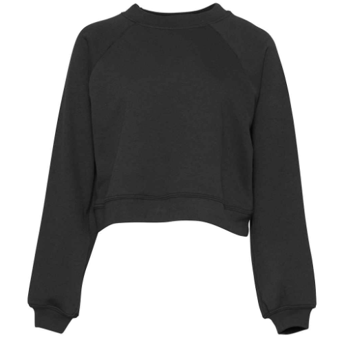 Bella Ladies Raglan Cropped Pullover Sweatshirt