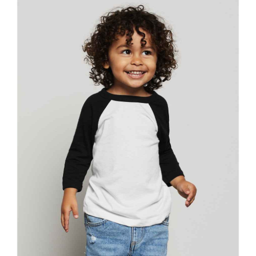 Canvas Toddler 3/4 Sleeve Baseball T-Shirt