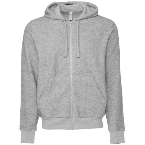 Canvas Unisex Sueded Full Zip Hoodie