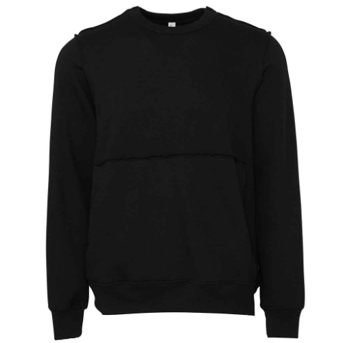 Canvas Unisex Raw Seam Crew Neck Pullover