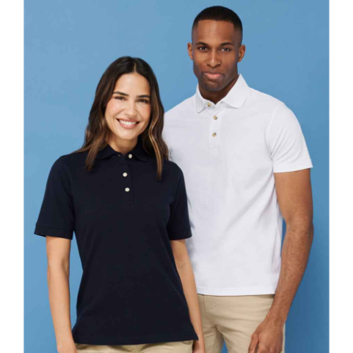 Henbury Unisex Stretch Cotton Piqué Polo Shirt