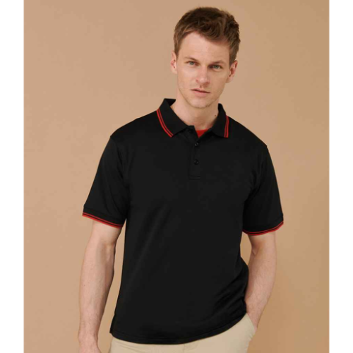 Henbury Coolplus® Tipped Polo Shirt