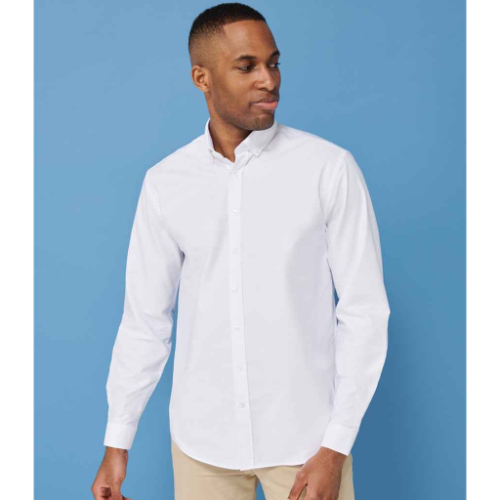 Henbury Modern Long Sleeve Classic Fit Oxford Shirt