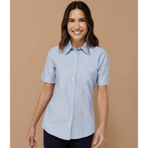 Henbury Ladies Short Sleeve Classic Oxford Shirt