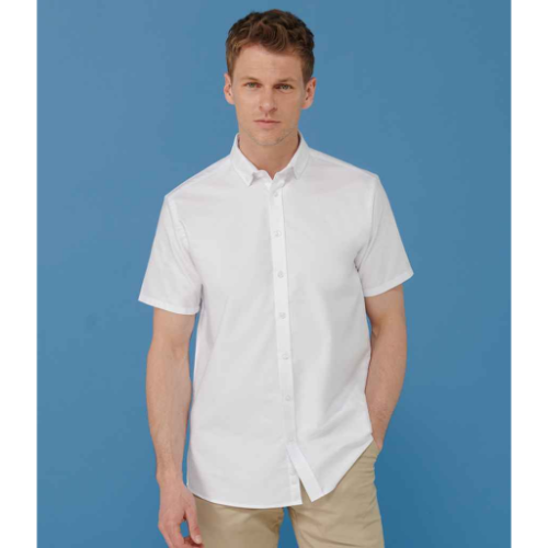 Henbury Modern Short Sleeve Regular Fit Oxford Shirt