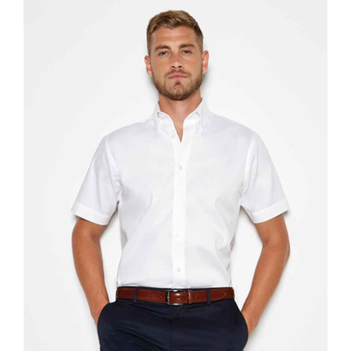 Kustom Kit Premium Short Sleeve Tailored Oxford Shirt