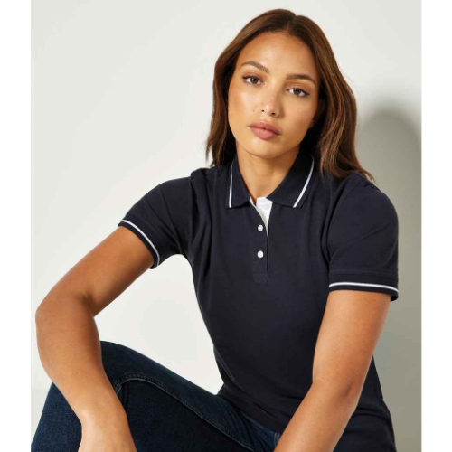 Kustom Kit Ladies St Mellion Tipped Cotton Piqué Polo Shirt