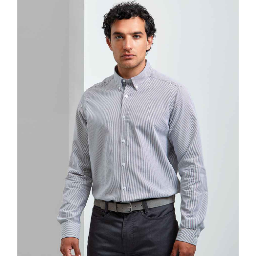 Premier Long Sleeve Striped Oxford Shirt