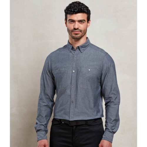 Premier Fairtrade Organic Long Sleeve Chambray Shirt