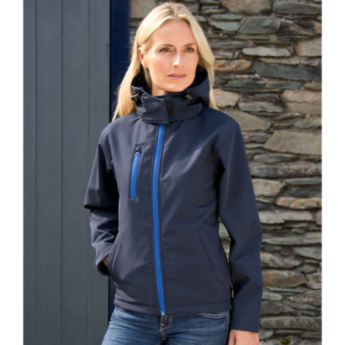 Result Core Ladies Hooded Soft Shell Jacket