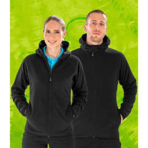 Result Genuine Recycled Hooded Micro Fleece Jacket