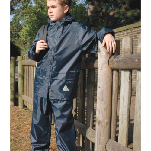 Result Kids Waterproof Jacket/Trouser Suit In Carry Bag