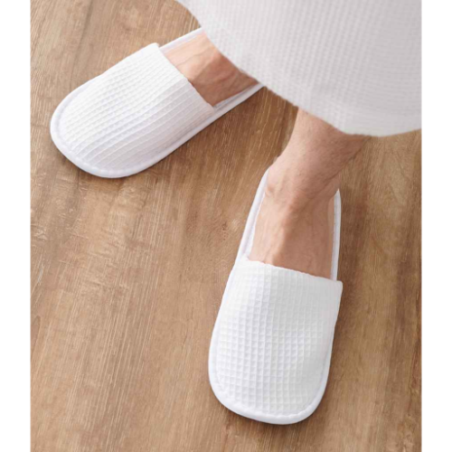 Towel City Waffle Mule Slippers