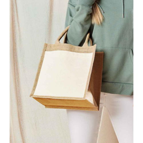 Westford Mill Pocket Jute Midi Tote Bag