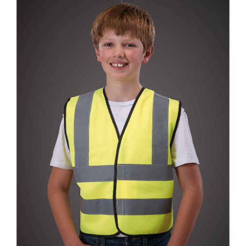 Yoko Kids Hi-Vis Two Band And Braces Waistcoat