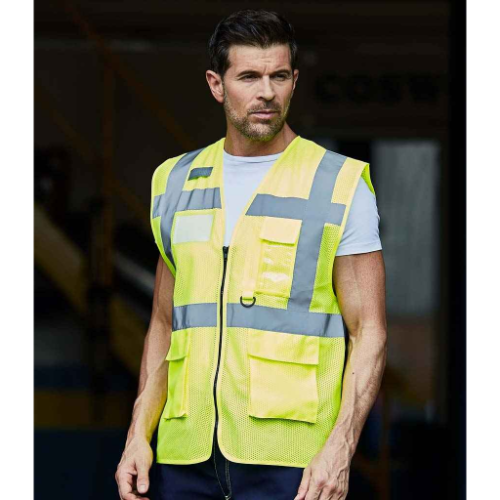 Yoko Hi-Vis Top Cool Open Mesh Executive Waistcoat