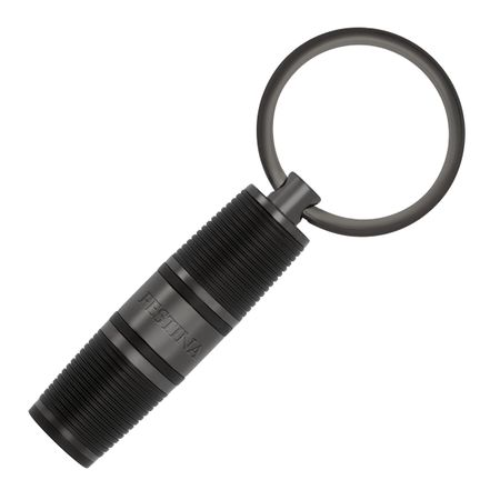 Key Ring Bold Stripe Black