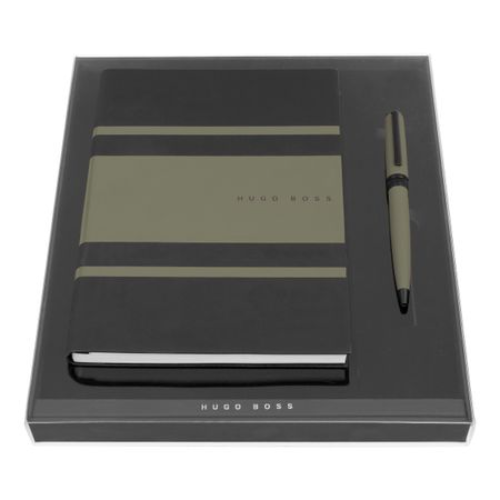 Set HUGO BOSS Khaki (ballpoint Pen & Note Pad A5)