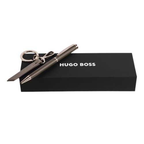 Set HUGO BOSS Taupe (ballpoint Pen & Key Ring)
