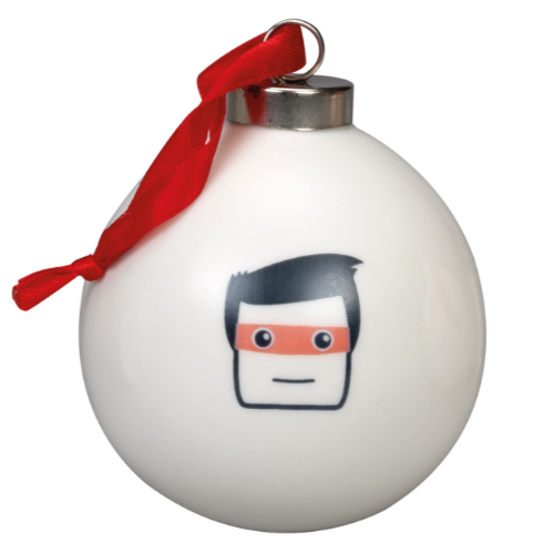 PRINTED CHRISTMAS BAUBLE
