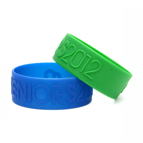 1 Inch Embossed Silicon Wristbands