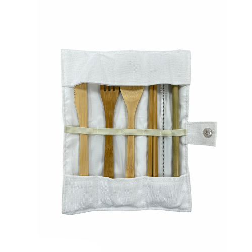 Bamboo Wrap Cutlery Set