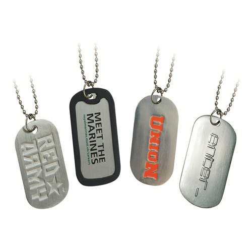 Printed Dog Tag in Silver