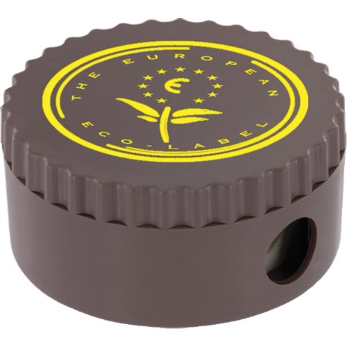 ECO - Recycled Pencil Sharpener (Vending Cup Brown) (Line Colour Print)