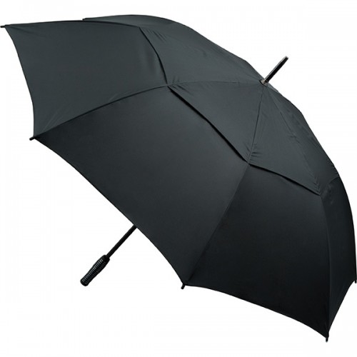 Automatic Opening Vented Golf Umbrella (UK Stock: All Black)
