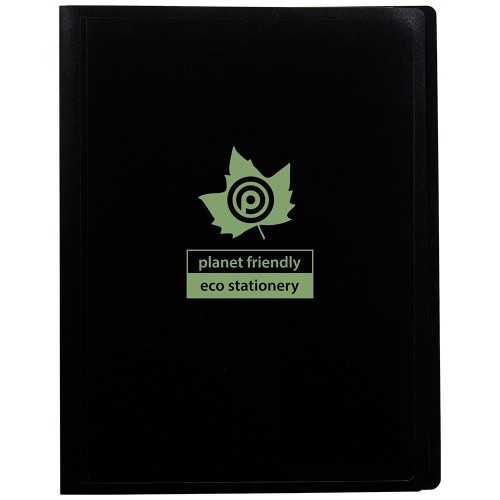 Eco-Eco A4 100% Recycled 20 Pocket Black Flexicover Display Book