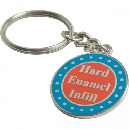 Stamped Hard Enamel Keyring (50mm)