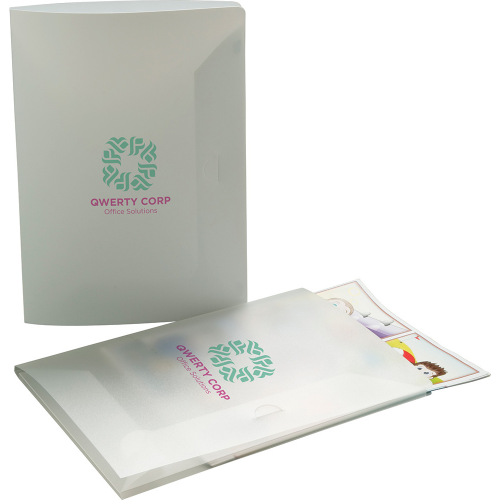 Polypropylene Conference Folder - Available in Frosted Clear or Frosted White