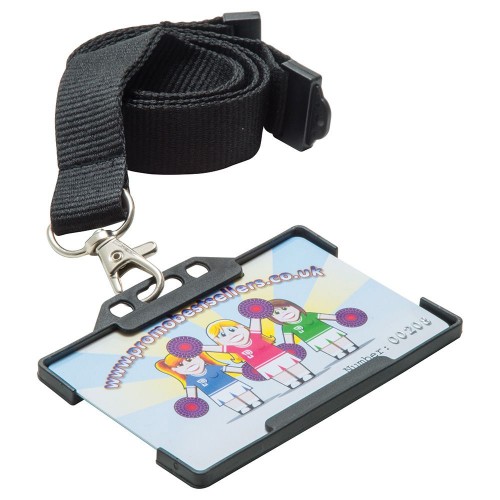 Rigid Card Holders Landscape - Available in Black Blue Red or Clear.