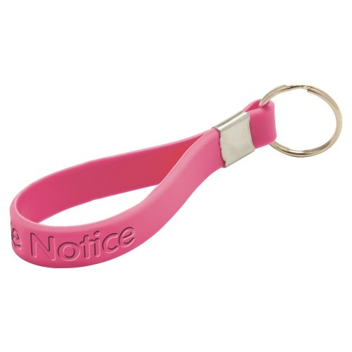 Personalised Recessed Silicone Loop Keyring