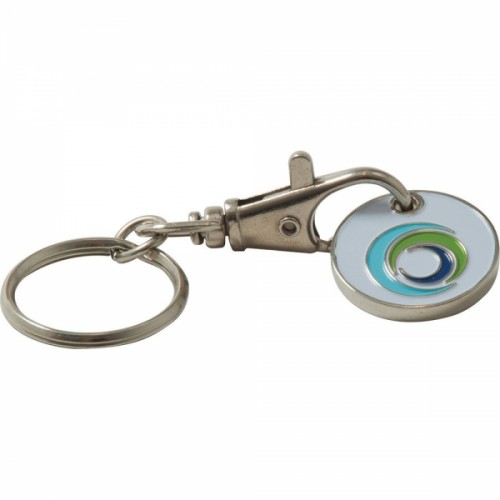 Trolley Coin Keyring Stamped Iron Soft Enamel Infill