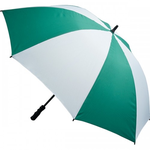 Fibreglass Storm Umbrella (UK Stock: Green & White)