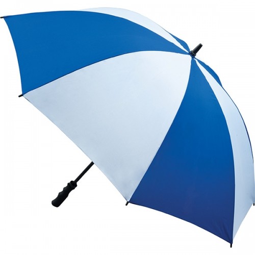 Fibreglass Storm Umbrella (UK Stock: Royal Blue & White)