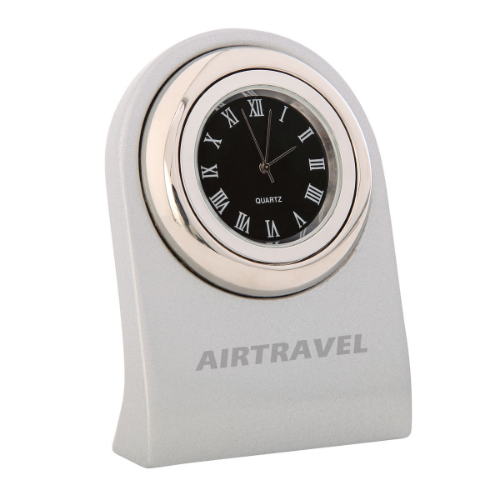 Arch Executive Desk Clock Silver-Silver