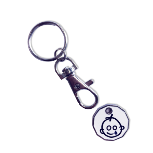 Euro-Trolley Coin Keyring - Enamelled