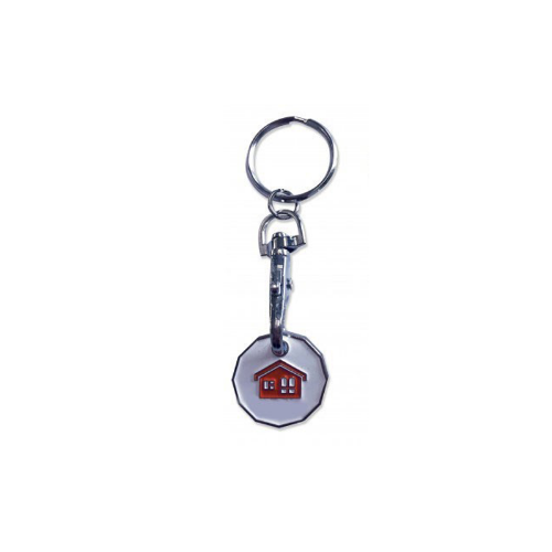 Euro-Trolley Coin Keyring - Enamelled