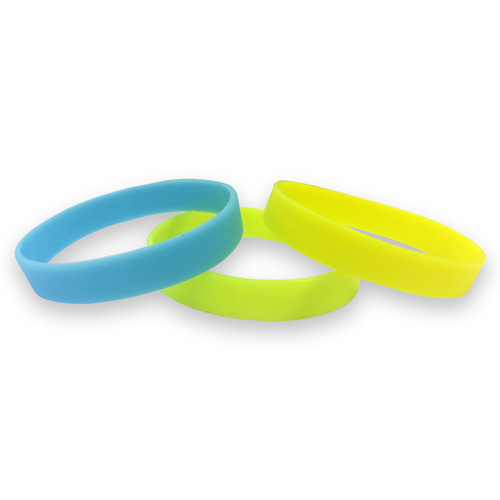 Silicon Wristbands - Glow In The Dark - Printed